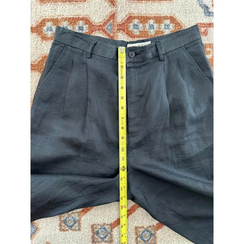 *Unavailable* Banana Republic Vintage Black 100% Linen High Rise Straight 10